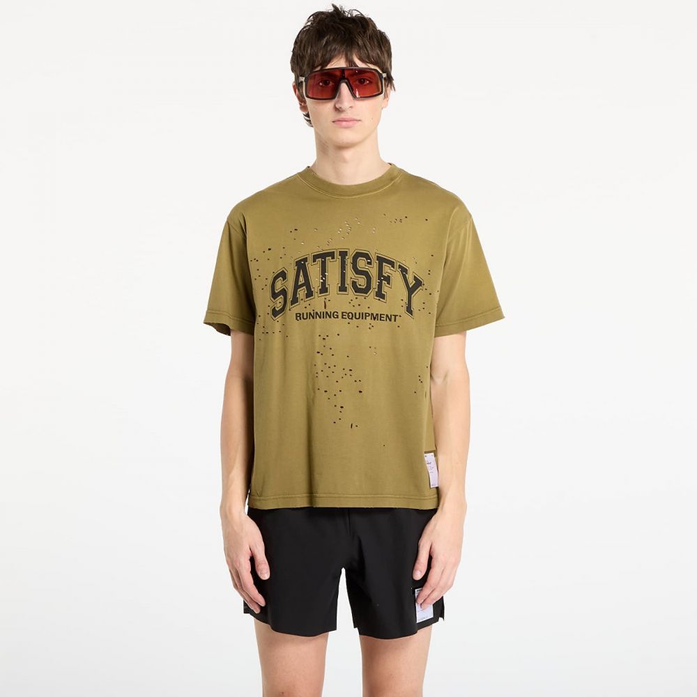 Tričko Satisfy MothTech T-Shirt Sun Bleached Military Olive S