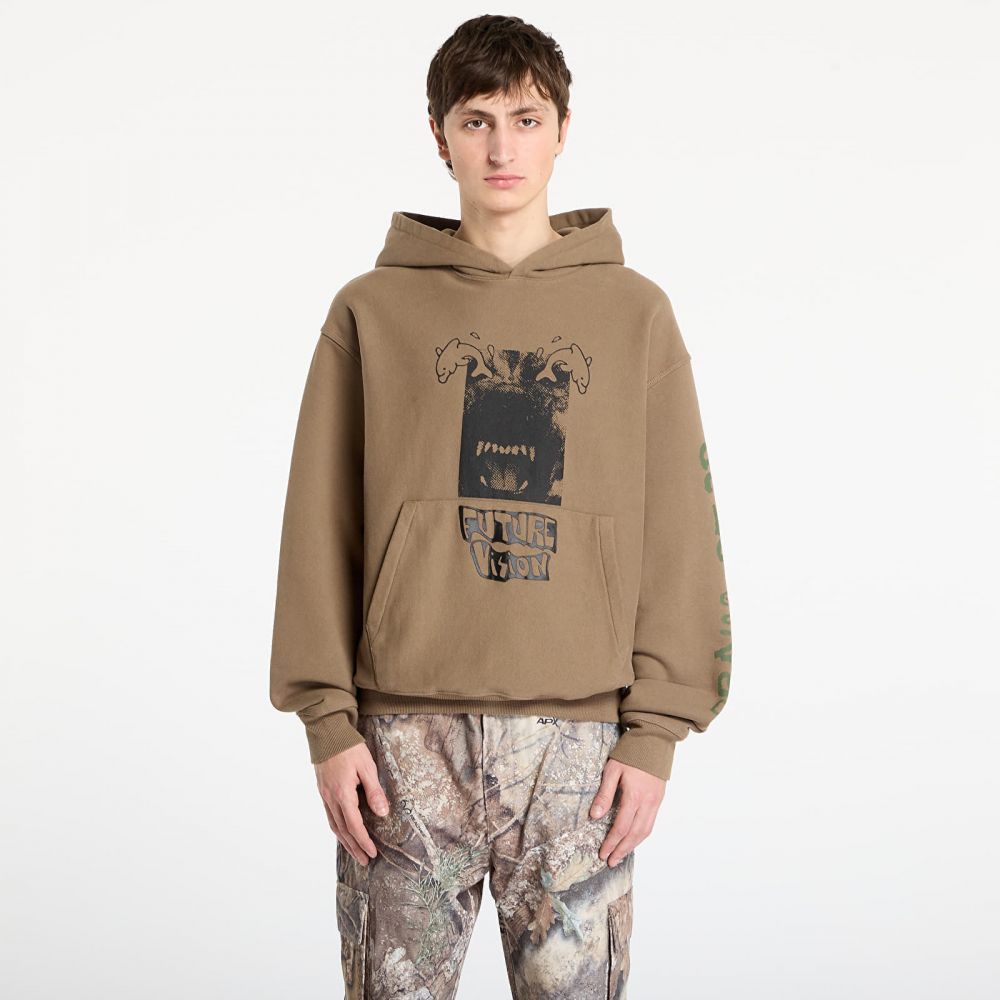 Mikina Brain Dead Future Vision Hoodie Coffee L