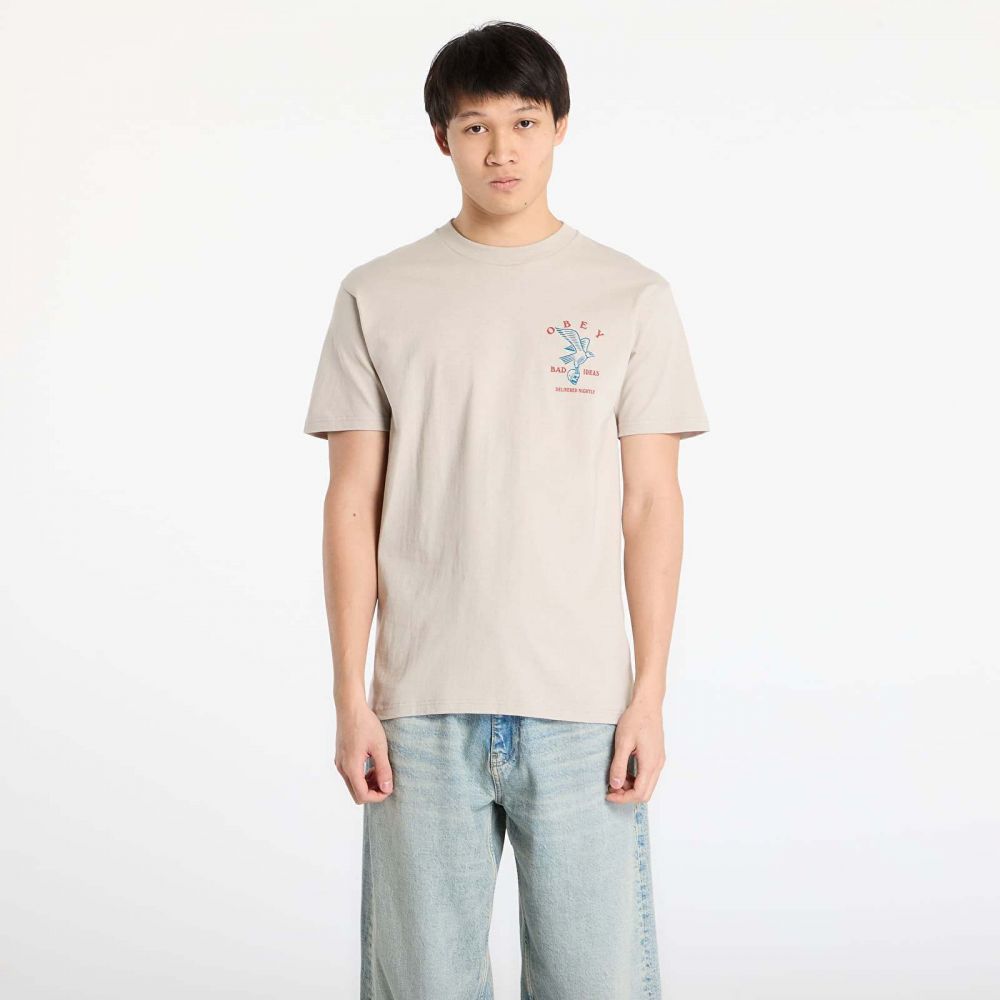 Tričko OBEY Bad Ideas Eagle Classic T-Shirt Silver Grey XXL