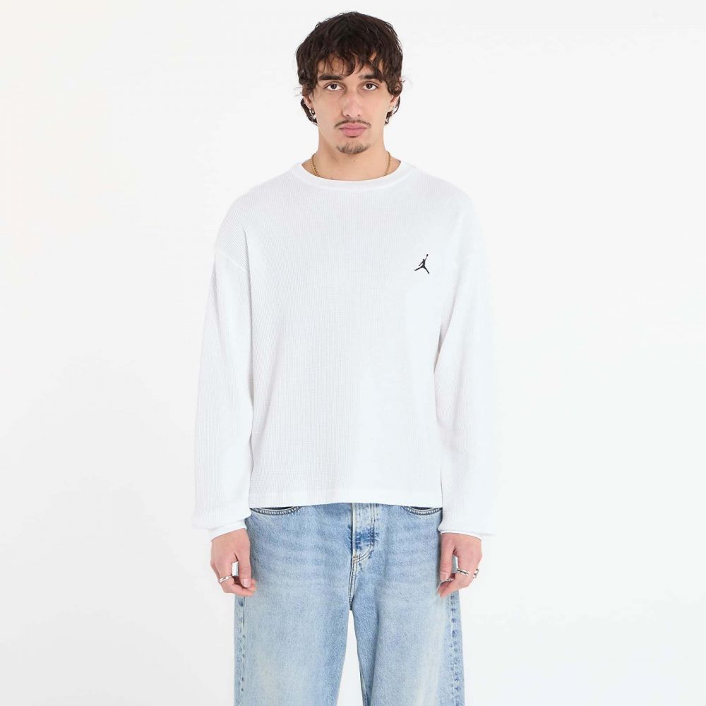 Tričko Jordan Flight Mountainside Men's Long-Sleeve Waffle Shirt White/ Black S