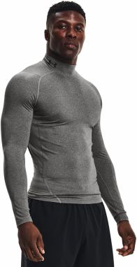 Tričko Under Armour Hg Armour Comp Mock LS Carbon Heather/ Black XS