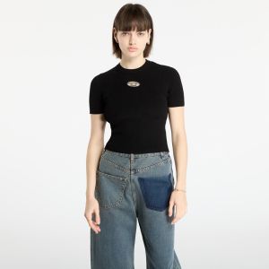 Tričko DIESEL M-Valari-Ss Knitwear Black M