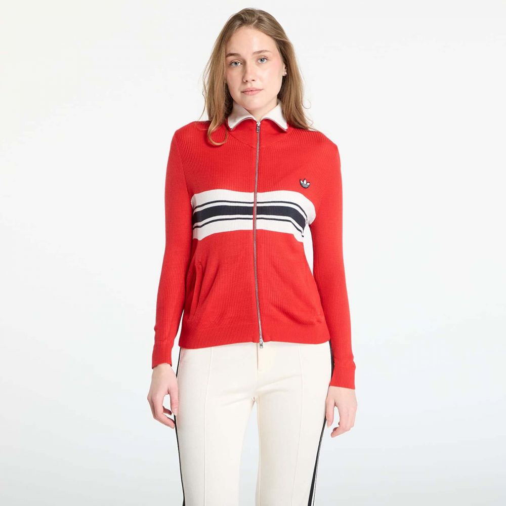 Mikina adidas x Wales Bonner W Knit Track Top Better Scarlet L