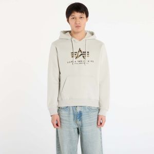 Mikina Alpha Industries Basic Hoodie BL Effect Print Stone XL