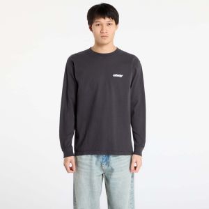Tričko OBEY Star Long Sleeved T-Shirt. Pigment True Vintage Black S