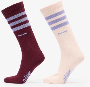 Ponožky adidas x Wales Bonner 3-Stripes Socks 2-Pack Maroon M