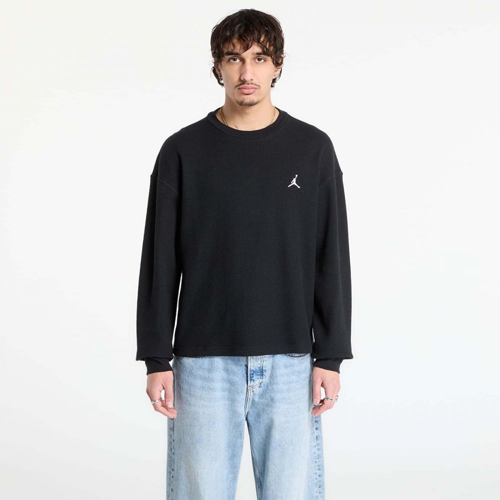Tričko Jordan Flight Mountainside Men's Long-Sleeve Waffle Shirt Black/ White L