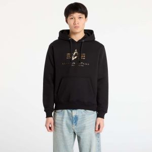 Mikina Alpha Industries Basic Hoodie BL Effect Print Black XL
