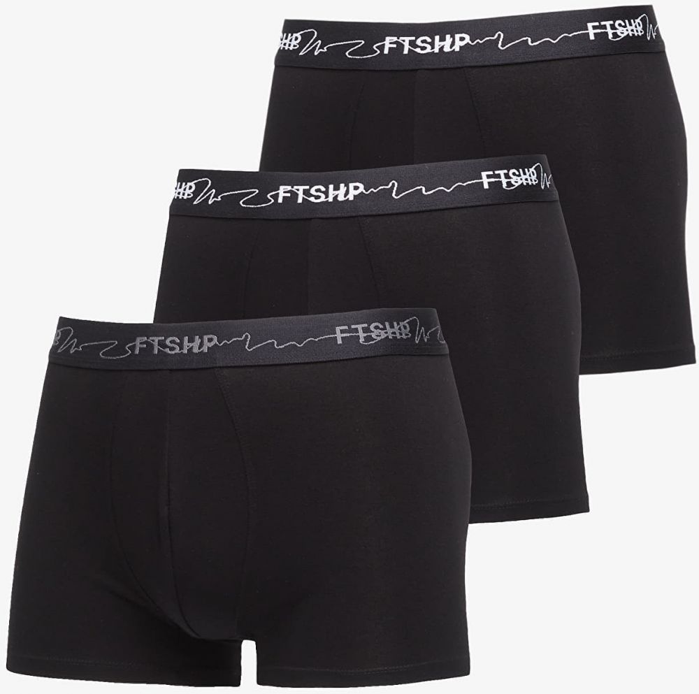 Boxerky FTSHP Mens Boxers 3-Pack Black XXL