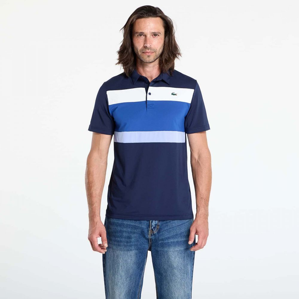 Tričko LACOSTE Men's S/S Polo Navy Blue/ France Blue-Flour XL