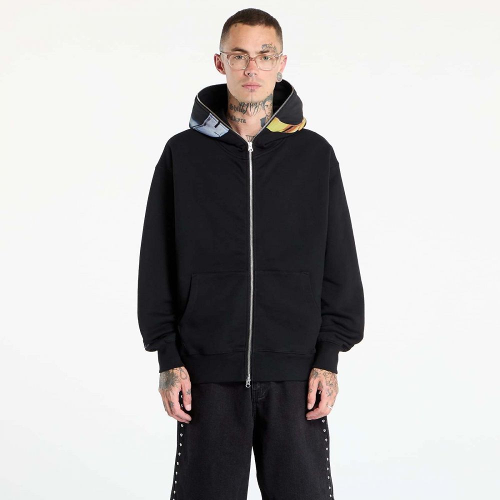 Mikina PLEASURES Daft Club Ram Zip Hoodie Black S