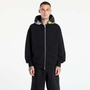 Mikina PLEASURES Daft Club Ram Zip Hoodie Black S
