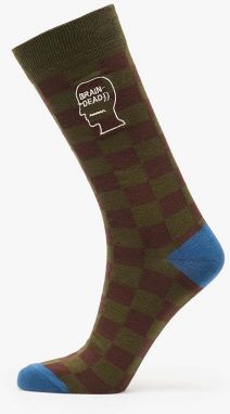 Ponožky Brain Dead Logohead Dress Socks Checkered Universal