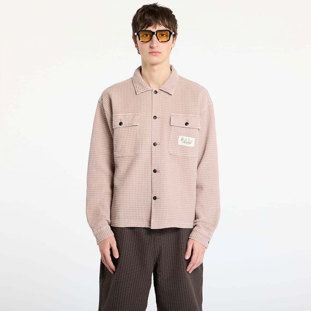 Košeľa Brain Dead Waffle Button Front Shirt Sand M