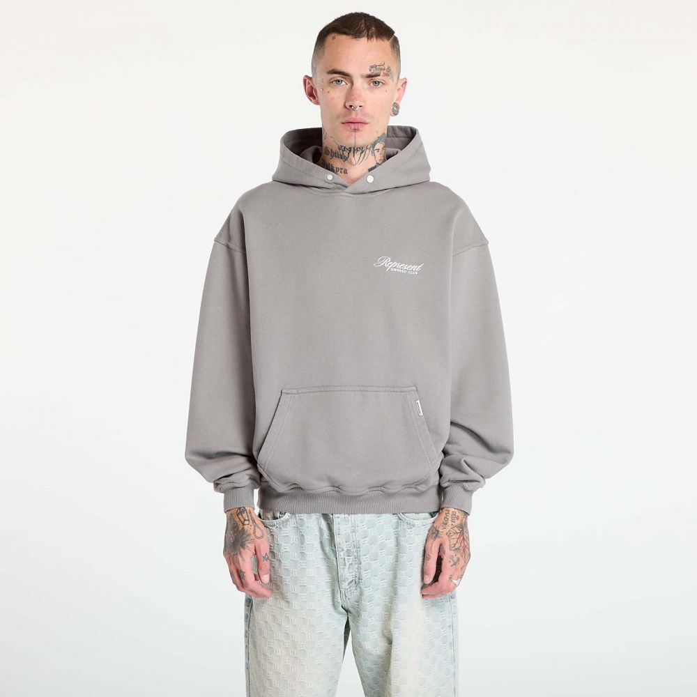 Mikina REPRESENT Owners Club Script Hoodie Slate XL