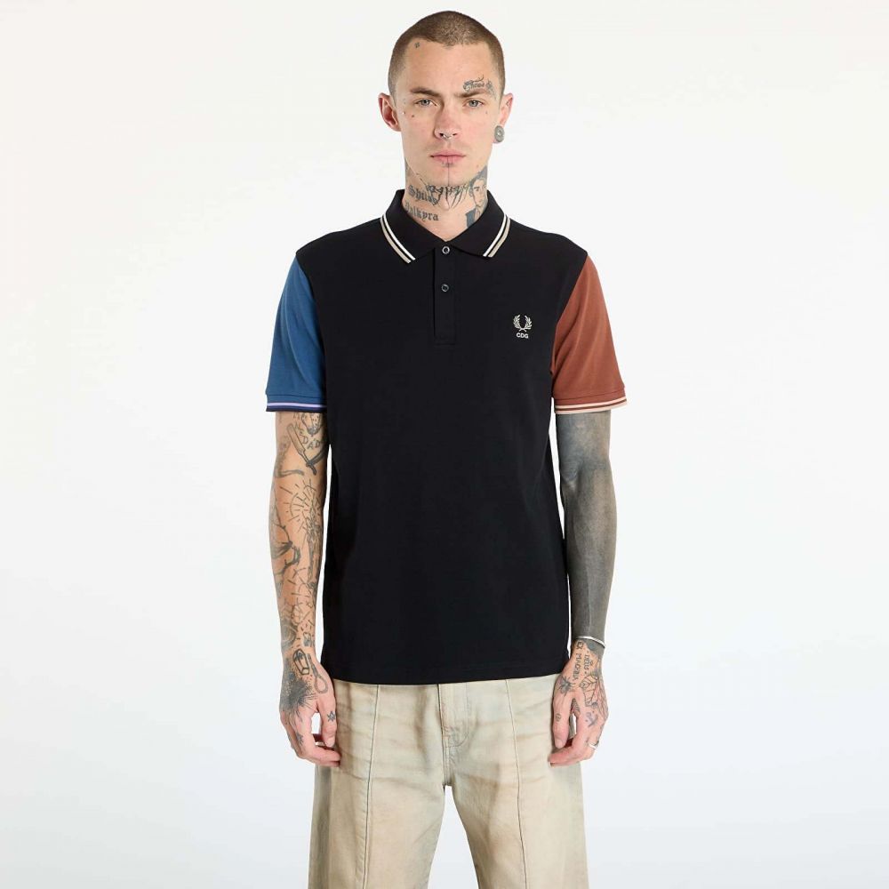 Tričko Comme des Garçons SHIRT x Fred Perry Polo Knit Black M