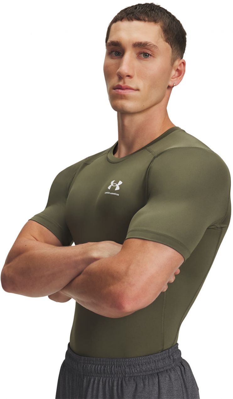 Tričko Under Armour Hg Armour Comp SS T-Shirt Green XXL
