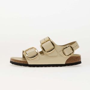 Tenisky Birkenstock Milano Big Buckle Natural Leather Patent High-Shine Ecru EUR 38