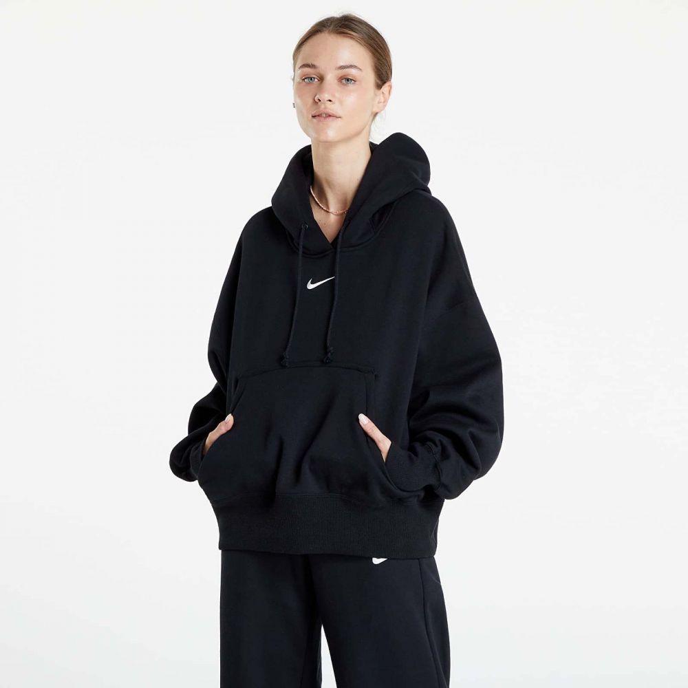 Mikina Nike Sportswear Phoenix Fleece Women's Over-Oversized Pullover Hoodie Black/ Sail S