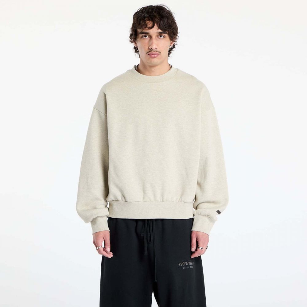 Mikina Fear of God Essentials Classsic Fit Fleece Crewneck Heather Stone XXL