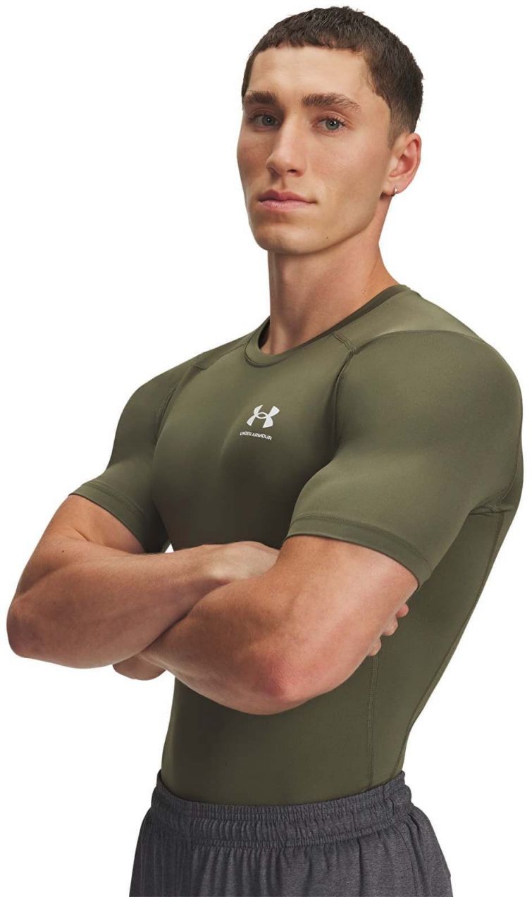 Tričko Under Armour Hg Armour Comp SS T-Shirt Green XS