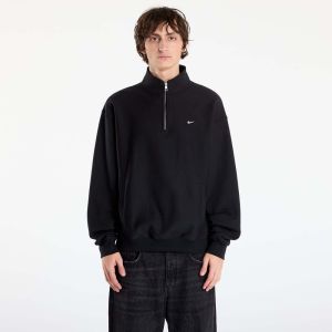 Mikina Nike Solo Swoosh Men's Fleece Quarter-Zip Top Black/ White XS