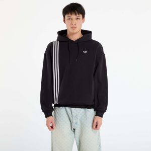 Mikina adidas Front Stripes Hoodie Black L