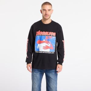 Tričko PLEASURES Embrace Long Sleeve Pigment Black S
