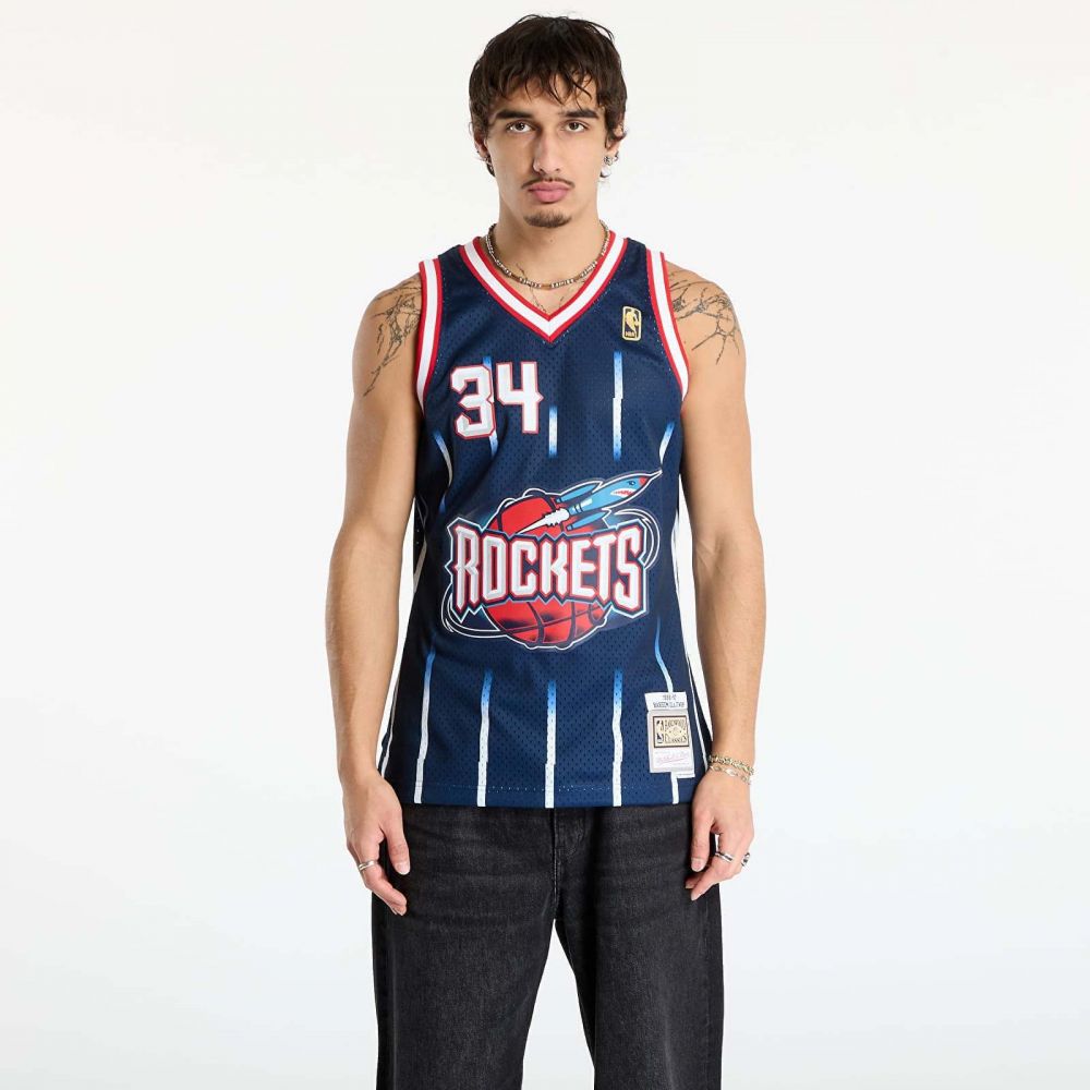Mitchell & Ness NBA Swingman Road Jersey Rockets 1996 Hakeem Olajuwon Navy M