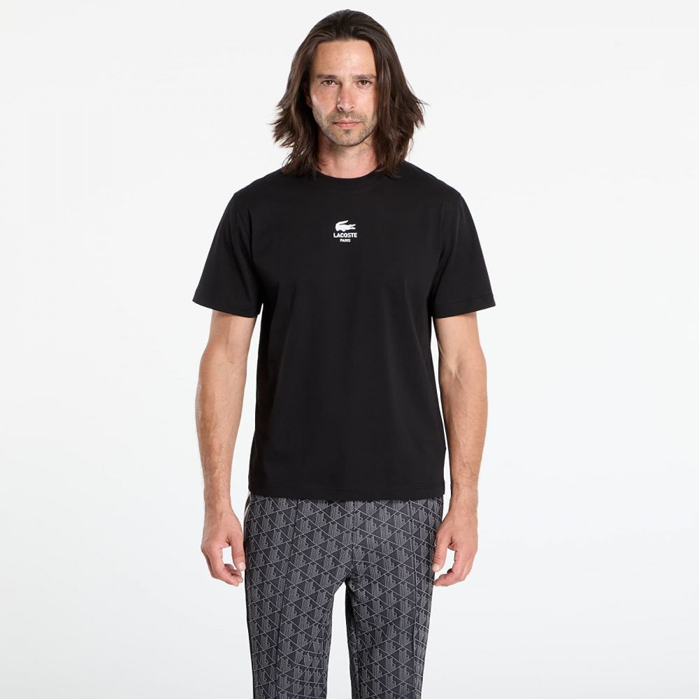 Tričko LACOSTE Men's Tee-Shirt Black XL