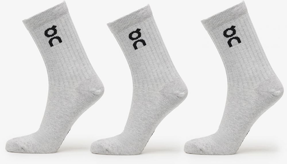 Ponožky On Logo Sock High 3-Pack Heather Gray L