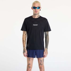 Tričko Bandit Cheque Jacquard Short Sleeve Tee Black M