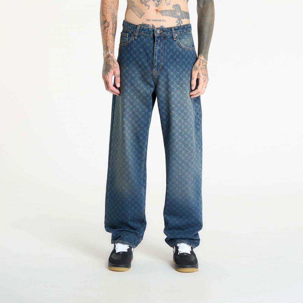 Džínsy Daily Paper Amba Monogram Jeans Sand Blue XS