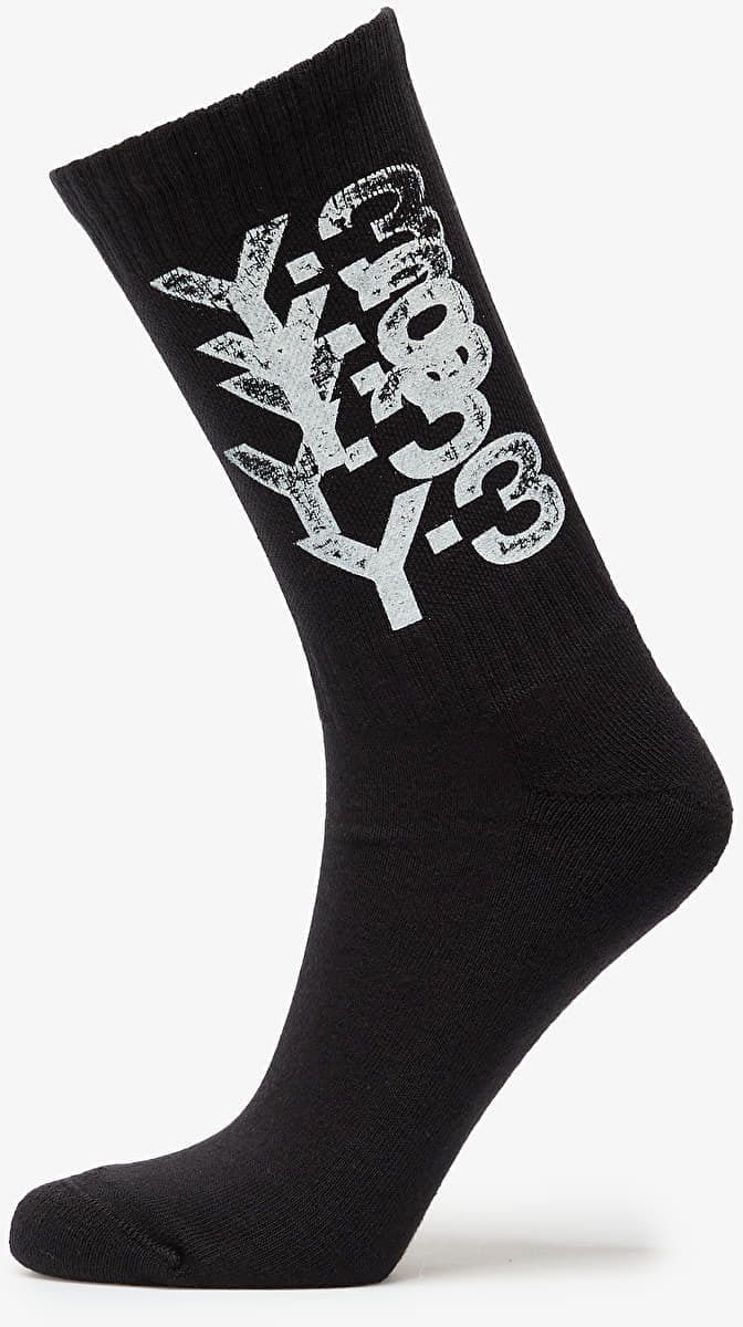 Ponožky Y-3 Graphic Crew Socks Black M