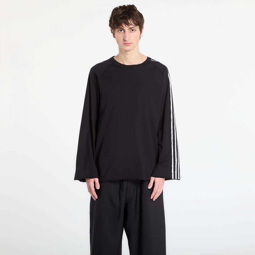 Tričko Y-3 Raw Edge 3 Stripes Short Sleeve T-Shirt Black M