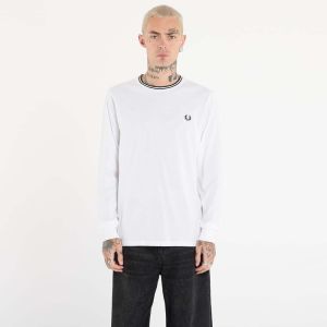 Tričko FRED PERRY Ls Twin Tipped T-Shirt White S