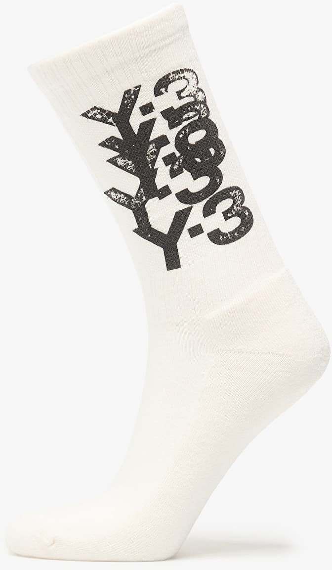 Ponožky Y-3 Graphic Crew Socks Chalk White M