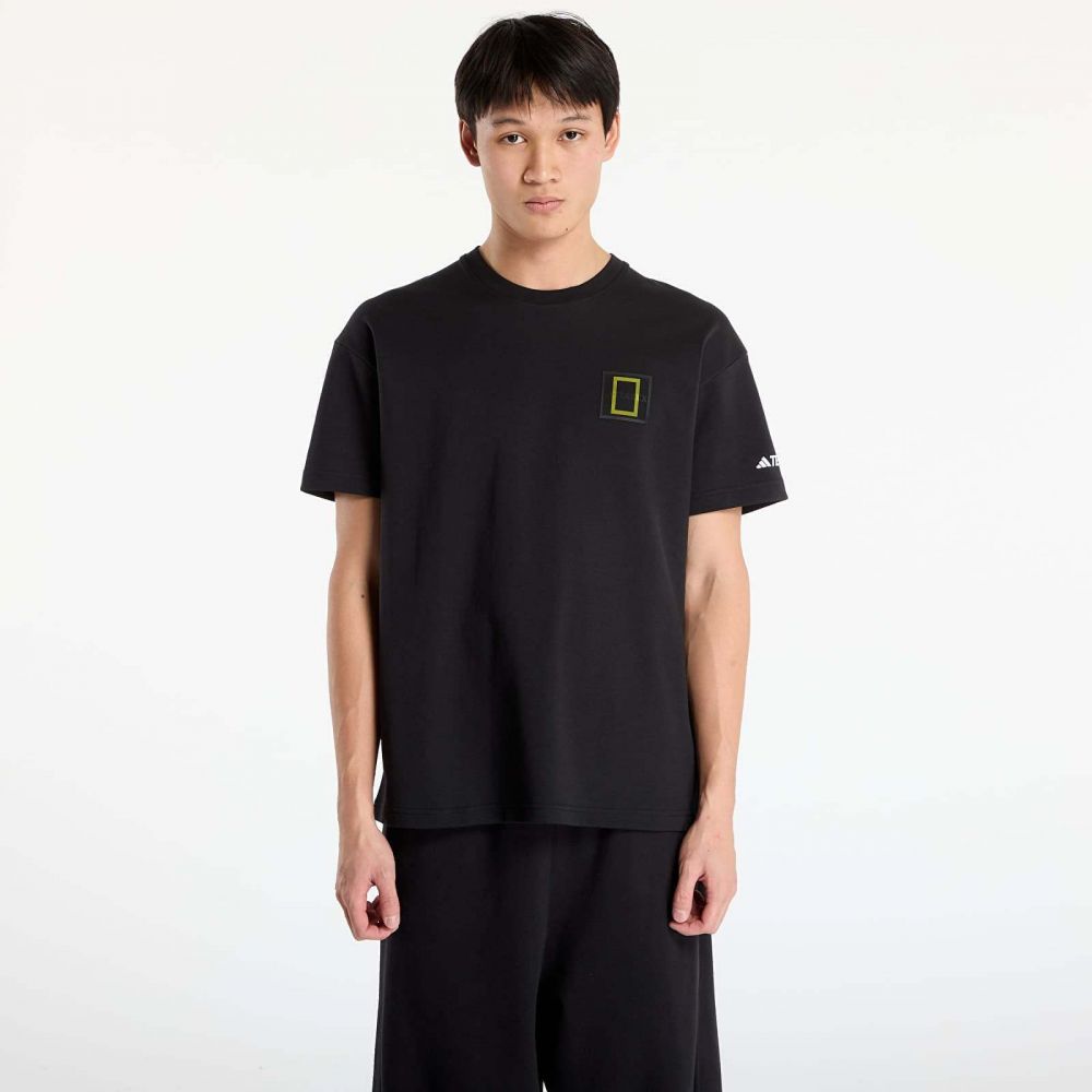 Tričko adidas Terrex National Geographic Graphic Short Sleeve T-Shirt Black/ White M
