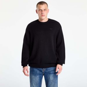 Sveter adidas Premium Essentials Knit Crewneck Black/ Semi Lucid Fuchsia L