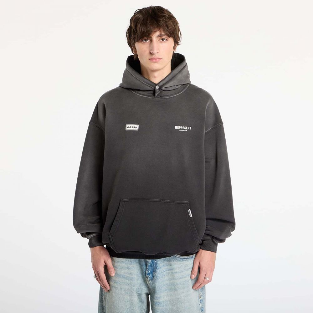 Mikina REPRESENT Oasis Owners Club Hoodie Stained Black XS