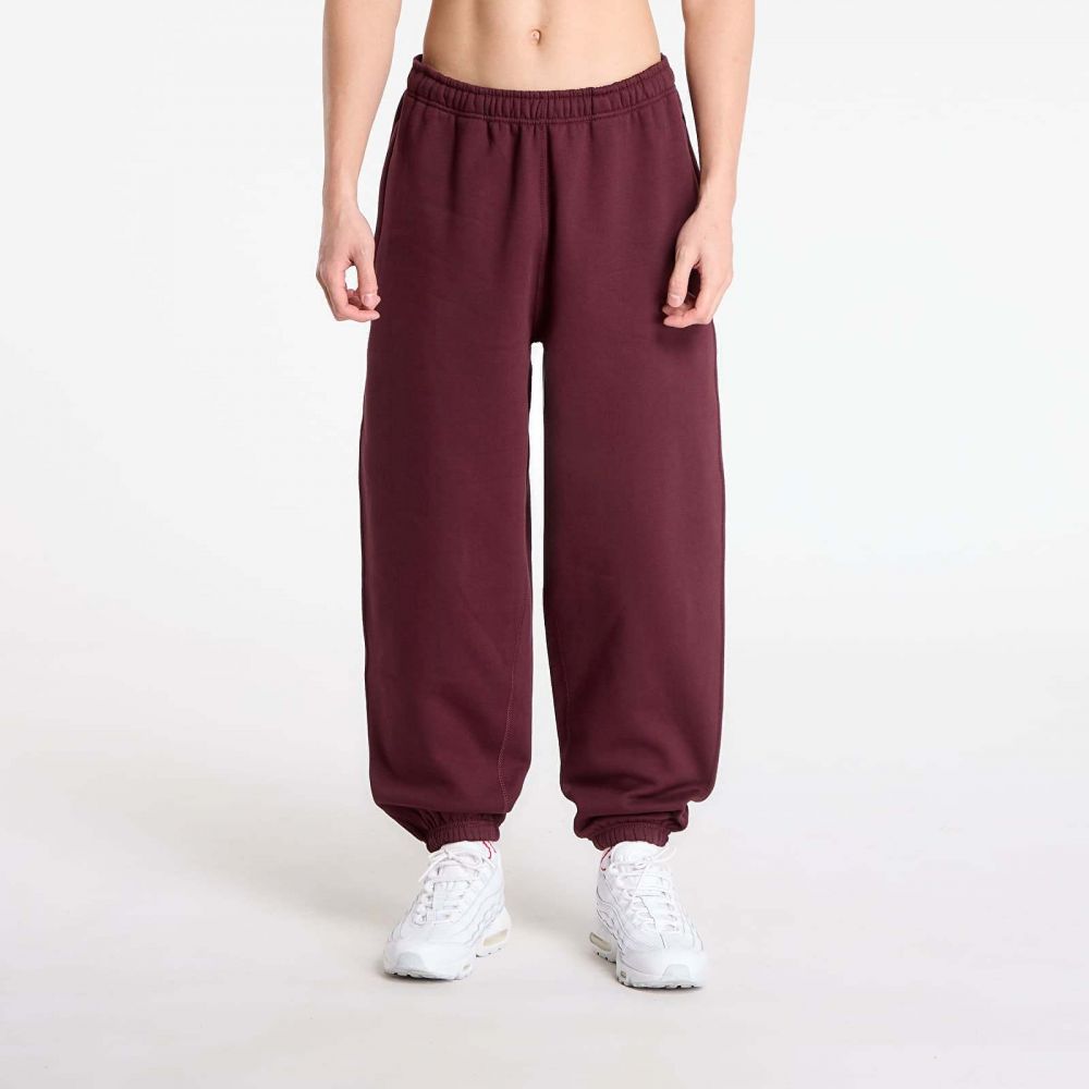 Tepláky Nike Solo Swoosh Men's Cuffed Fleece Pants Burgundy Crush/ Burgundy Crush/ White XXL