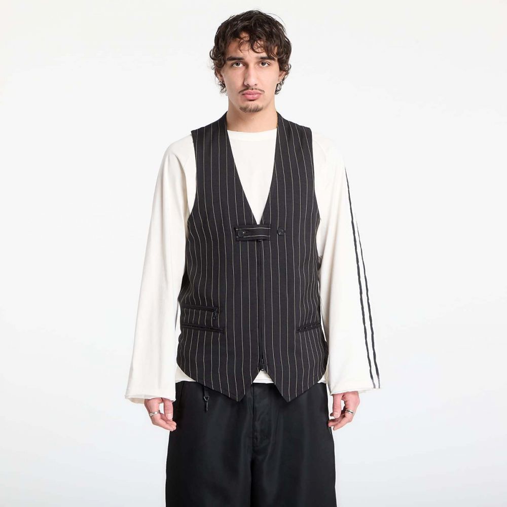 Vesta Y-3 Sport Uniform Pinstripe Tailored Vest Black S