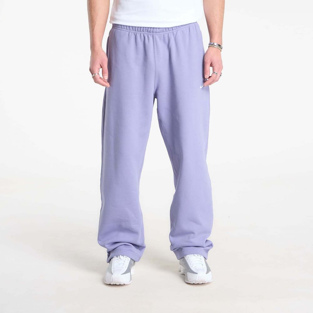 Tepláky Nike Solo Swoosh Men's Fleece Open-Hem Pants Iron Purple/ White M