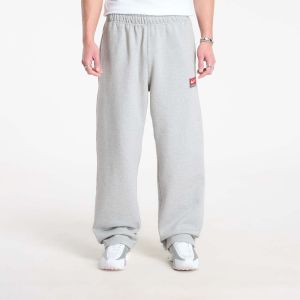 Tepláky Nike Solo Swoosh Men's Fleece Open-Hem Pants Dk Grey Heather/ White XS