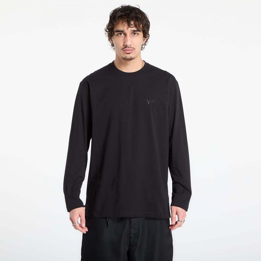 Tričko Y-3 Logo Long Sleeve Long-Sleeve Top Black/ Black XL
