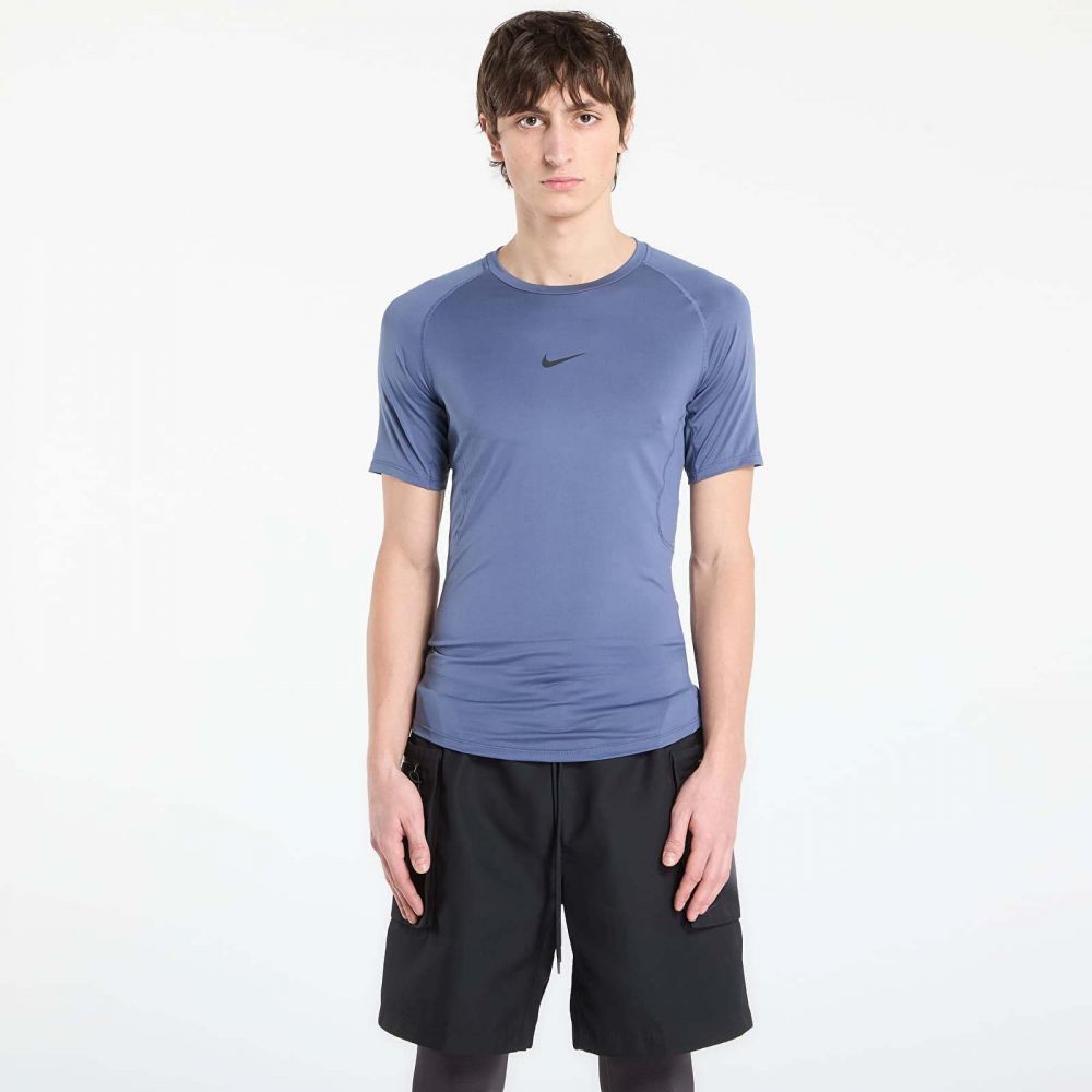 Tričko Nike Pro Men's Dri-FIT Tight Short-Sleeve Fitness Top Diffused Blue/ Black L