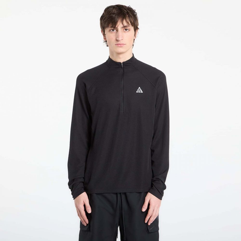 Tričko Nike ACG Men's Dri-FIT Mid-Layer 1/4-Zip Trail Running Top Black/ Black/ Summit White XL