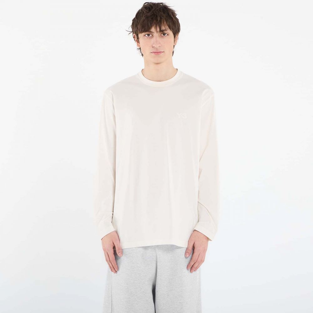 Tričko Y-3 Logo Long Sleeve Long-Sleeve Top Chalk White L