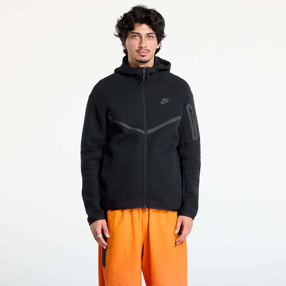 Mikina Nike Tech Men's Fleece Windrunner Full-Zip Jacket Black/ Black XXL