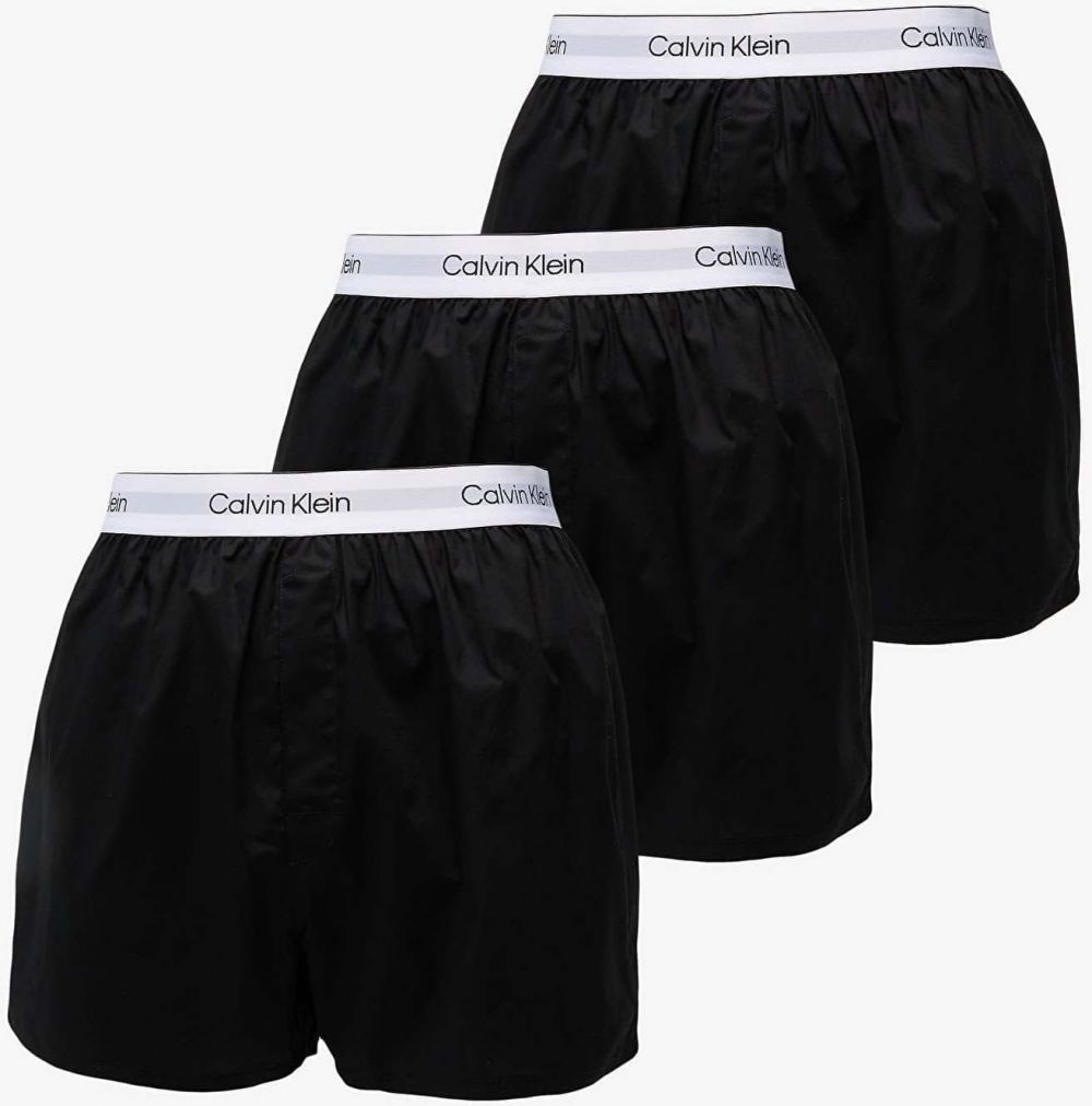 Trenírky Calvin Klein Boxer Slim 3-Pack Black S